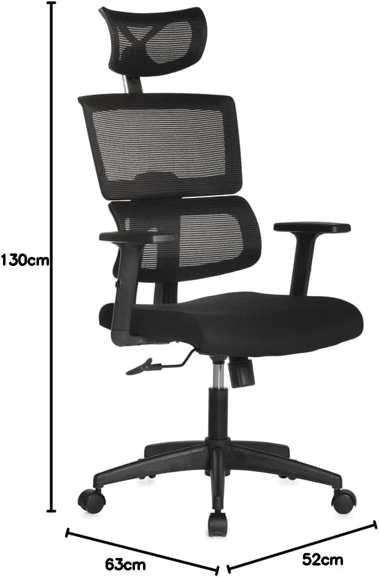 Cadeira Para Escritório Ergonômica Office Gamer Giratória Anima ANM701P Preta