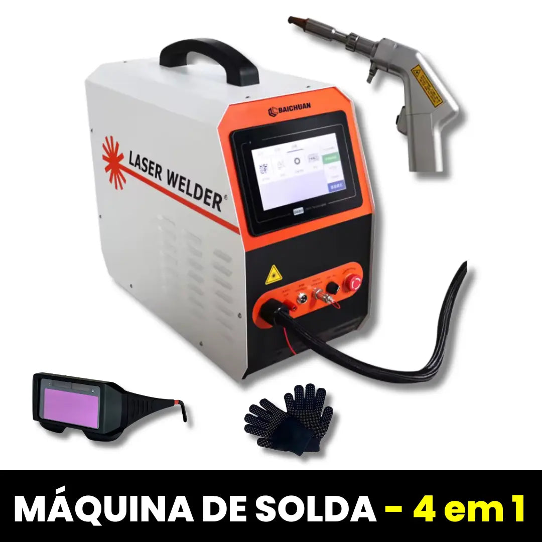 Máquina de Solda Laser Portátil Multiprocesso 150A Proteção Térmica