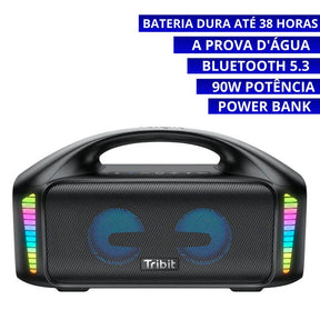 Caixa de som StormMax Bluetooth 5.3 90w - a prova d'água + Brinde