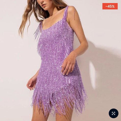 Vestido Franja Brilhante Euphoria