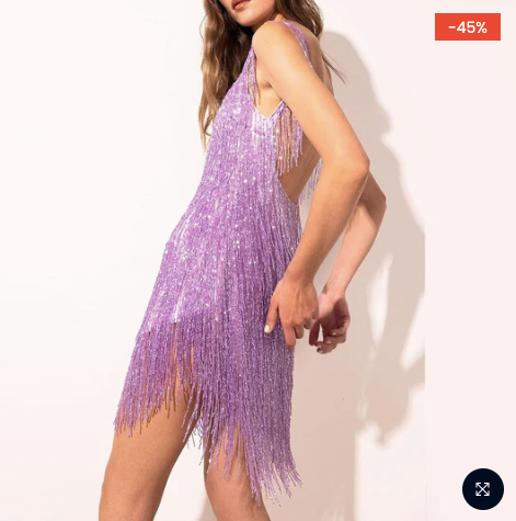 Vestido Franja Brilhante Euphoria