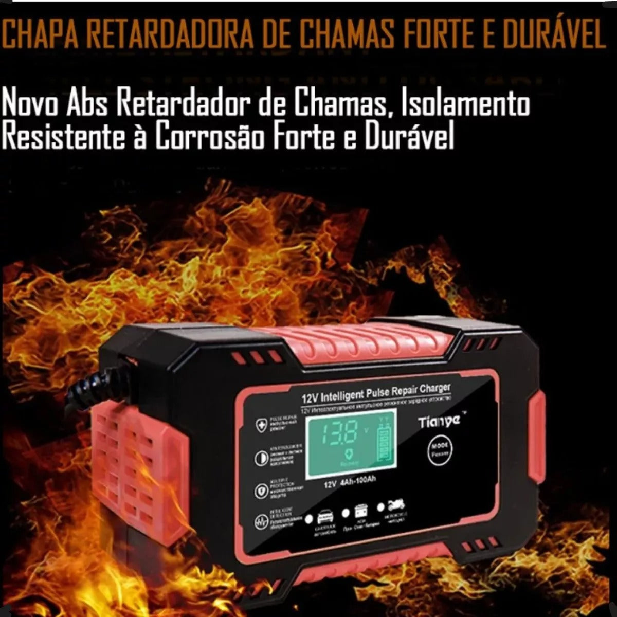 Carregador Bateria 12v Até 100 Amperes Carro Moto Caminhão