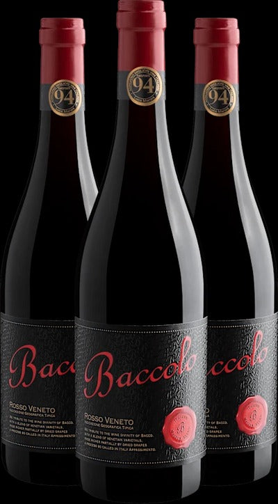 Kit 3 Baccolo Appassimento Rosso Veneto IGT por R$64,90 cada garrafa