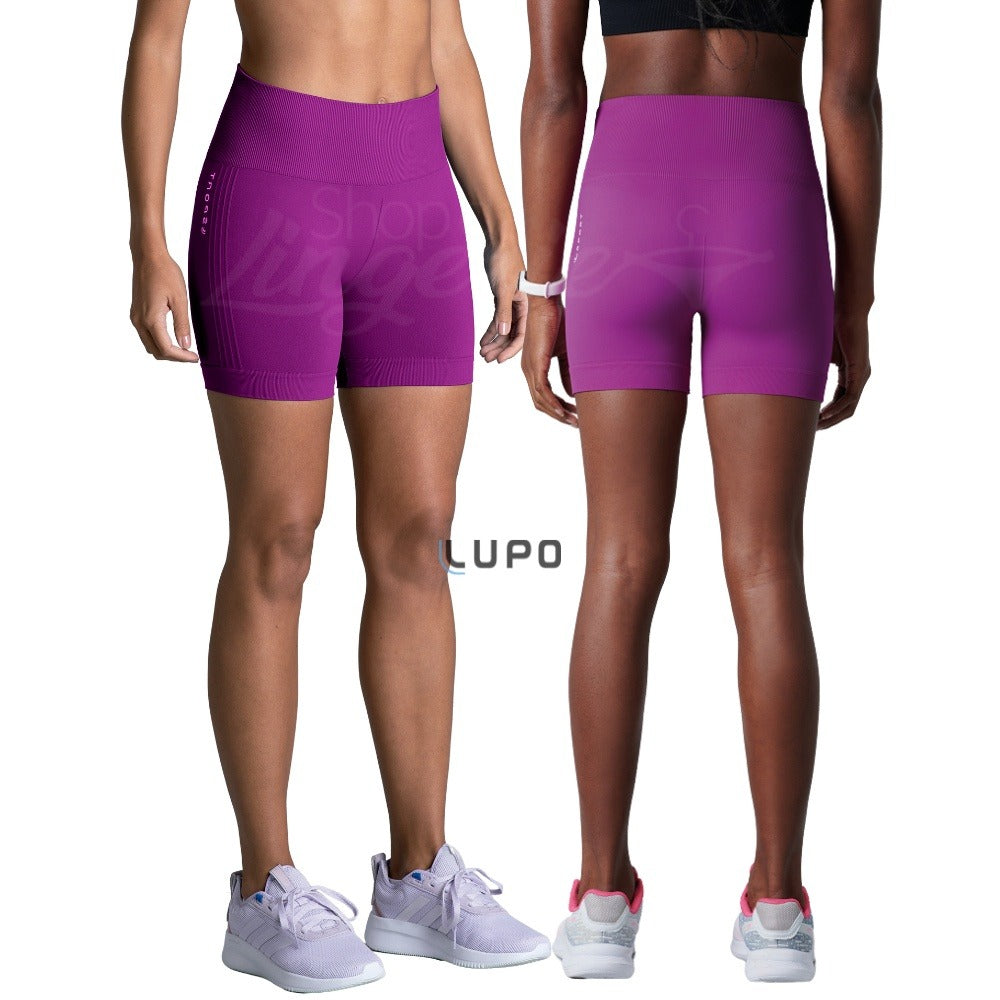 5 Shorts LSport Lupo Sem Costura Basic Cos Com Borda Interna Com Silicone Compressao Fitness